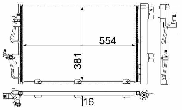 MAHLE AC377001S | Klima Radyatörü Opel Astra H Zafira B 04-1.4-1.6