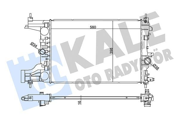 KALE 349200 | Su Radyatörü BRAZING Manuel Şanzıman - A14XER, B14XER, A16XER, B16XER, A18XER - Astra J, Zafira C, Cruze (2009 - )