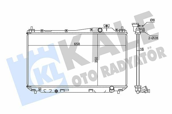 KALE 357000 | Radyatör 01-06 Civic 1.4-1.6-1.7İ + Ms