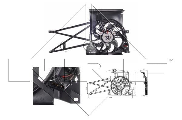 NRF 47013 | Klima Fan Motoru Davlumbazlı Opel Vectra B X16XEL X18XE X20XEV X25XE 1996-2002