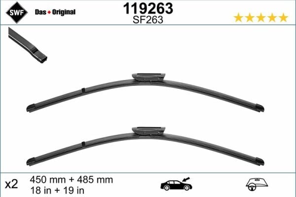 VALEO 119263 | Silgi Süpürgesi Tk 45 + 48.5Cm 07-Mini Cooper