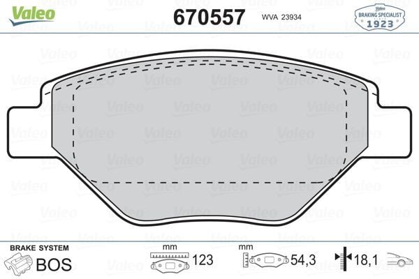 VALEO 670557 | Fren Balata Ön 03-Megane.II 1.4 16V