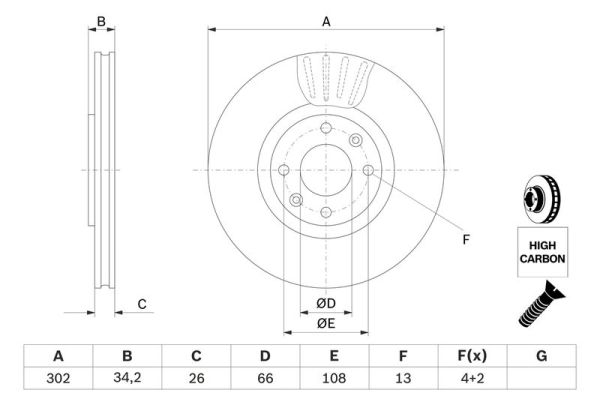BOSCH 0986479C72 | Disk On (Ad) 12-208-308-3008-5008-C4-Ds4-Ds5 | 2 Adet