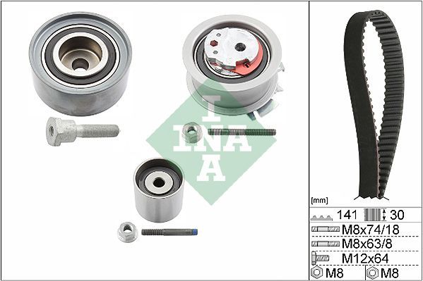 INA 530046310 | Eksantrik Gergi Kiti Golf V Jetta III Passat Octavia Toledo III Leon A3 2.0 TDI 16V (Bkp Bmr Bre Bkd)