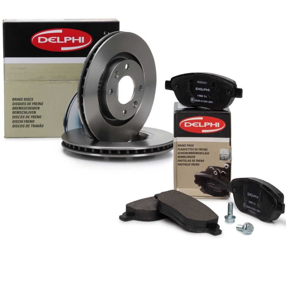 Peugeot 208 P21E Ön Fren Disk ve Ön Fren Balata Takımı Delphi Marka