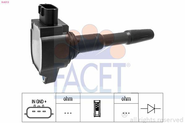 FACET 9.6513 | Ateşleme Bobini Clio IV Kadjar Megane III IV Dokker Lodgy Sandero II 0.9 TCE 1.2 TCE