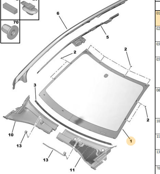 MOPAR (PSA) 1608957480 | Ön Cam 301