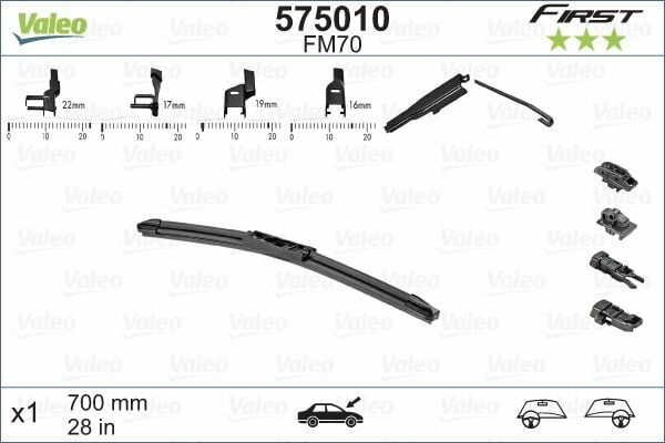 VALEO 575010 | Silgi Süpürgesi Tek 70Cm