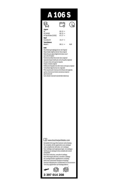 BOSCH 3397014208 | Silgi Süpürgesi Tk 70 + 42.5Cm 17-Grandland Aerotwın | 1 Adet