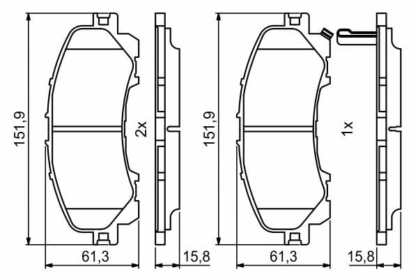 BOSCH 0986494821 | Fren Balata Ön 14-X-Traıl