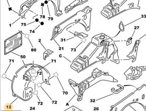 KRAFTVOLL 09050599 | Çamurluk Davlumbazı Ön Sol P106 96 > 99
