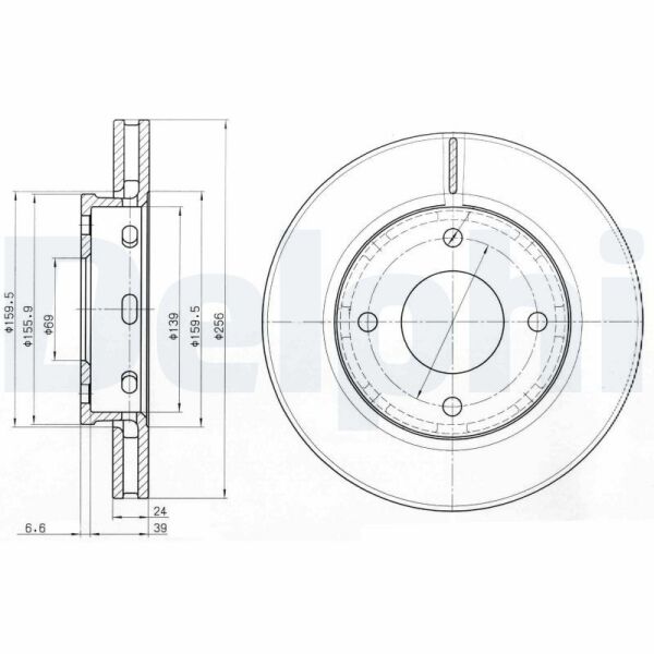 DELPHI BG3987 | Disk On 05-Colt 1.1-1.3-1.5 Ms.Smart | 1 Adet