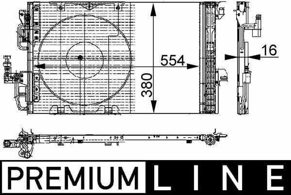 MAHLE AC337000P | Klima Radyatörü Opel Astra G / Zafira A 03-1.4-1.6