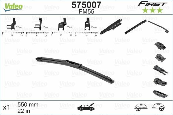 VALEO 575007 | Silgi Süpürgesi Tek 55Cm