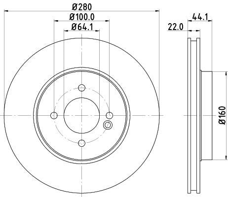 HELLA PAGID 8DD355113-751 | Fren Diski (Mini Cooper On R-55-R56-R57) | 2 Adet