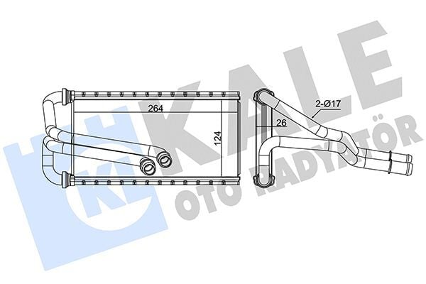 KALE 370650 | Ford Focus 2018 Model Sonrası 1.0 Ecoboost Kalorifer Radyatörü Kale Marka