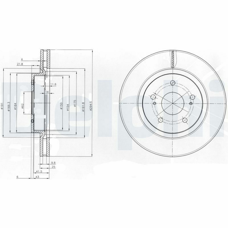 DELPHI BG4131 | Fren Diski Ön Grand Vitara 05-Havalı 294mm