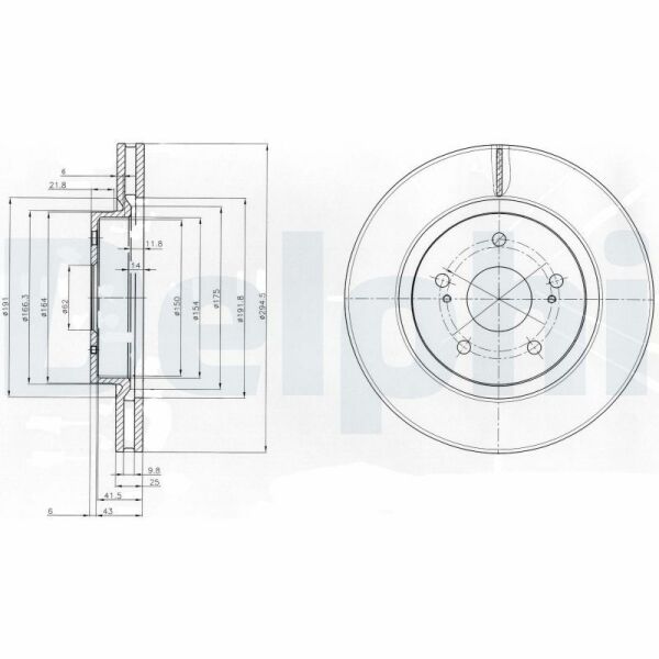 DELPHI BG4131 | Fren Diski Ön Grand Vitara 05-Havalı 294mm