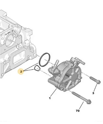PSA 4556.24 | Fren Vakum Pompa Contası - Citroen C4 X (C43) Peugeot 301 DV6C