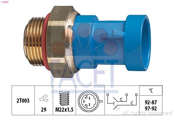 FACET 75643 | Fan Müşürü Fiat Palio Fiorino Albea 12 14 16 Benzinli