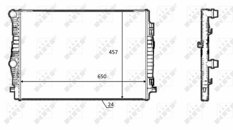 NRF 58392 | Motor Su Radyatörü (Soğutma Kanatcıkları Lehımlı) Golf VII A3 Leon 1,4Tsı / TFSI 2,0Tdı