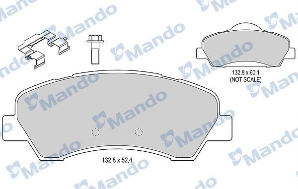 MANDO MBF015283 | Fren Balata Ön 13-Pt.301-C Elysee 1.2Vti