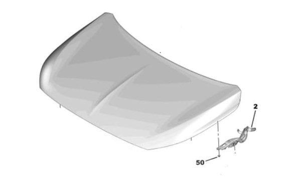 PSA 9823211680 | Opel Corsa F Sol Kaput Menteşesi Orijinal