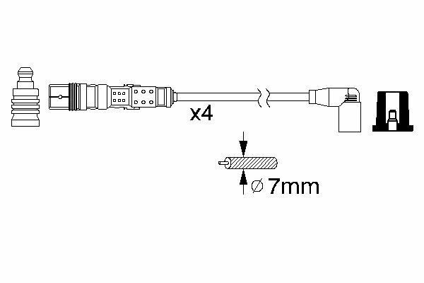 BOSCH 0986356346 | Buji Kablosu Tk Golf.IV-Bora-Passat 1.6
