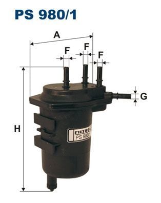 FILTRON PS980-1 | Mazot Filtresi 03-Megane.II 1.5 DCI