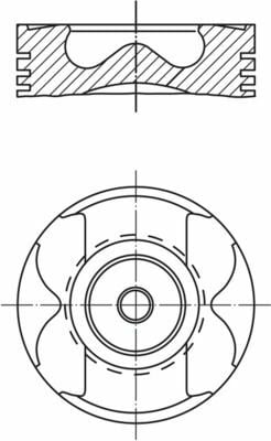 MAHLE 0052200 | Piston + Segman Sağ Std. (Om642.9, 83,01mm, 1-3 Silindir) W203 05-07 W204 07-14 W211 05-08 W164 05-11 W221 05-13