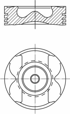 MAHLE 0052200 | Piston + Segman Sağ Std. (Om642.9, 83,01mm, 1-3 Silindir) W203 05-07 W204 07-14 W211 05-08 W164 05-11 W221 05-13