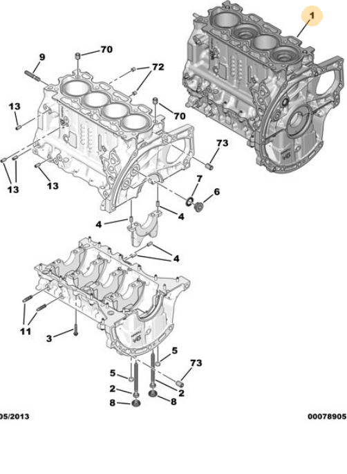 Citroen Berlingo DV6C 93 BG Euro5 93 BG Piston Segmanlı Blok Servis Ürünü