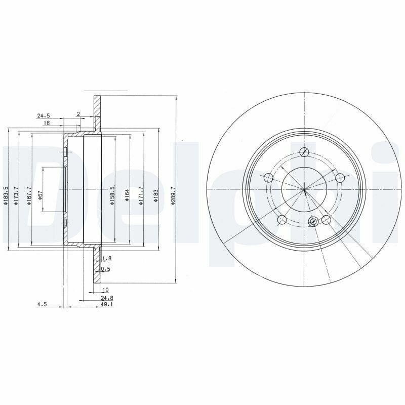 DELPHI BG3239C | Disk Arka E.S-W210 C.S-W203 Komp | 1 Adet
