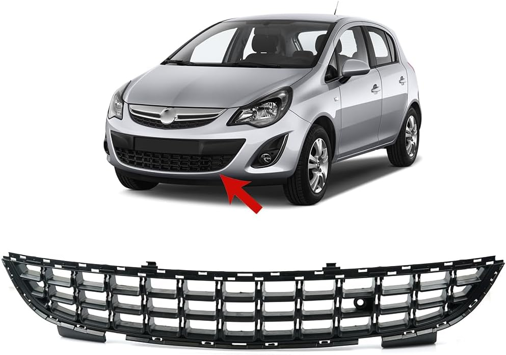 İTHAL 1320196 | Opel Corsa D Ön Tampon Orta Izgara 2011 Sonrası Makyajlı Kasa