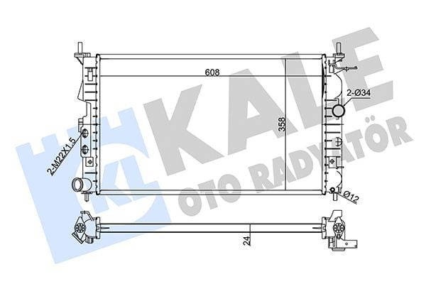KALE 374100 | Radyatör 96-Vectra.B 2.5İ *X25xe*