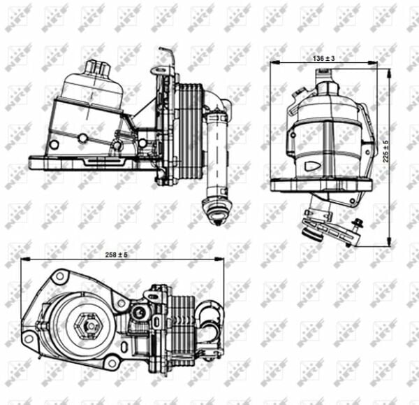 NRF 31354 | Freelander 2 (2.2Td4) Motor Yağ Soğutucu Komple Lr006653
