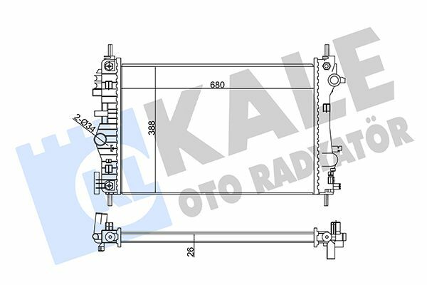 KALE 352300 | Radyatör 09-Insignia 2.8 V6 Turbo4×4 + Os