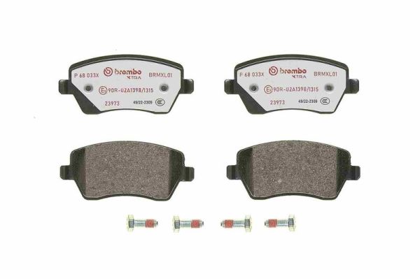 BREMBO P68033X | Fren Balatası Ön Xtra Line-Xtra Renault Clio III Duster Dokker Megane IV 1.6 16V H4m