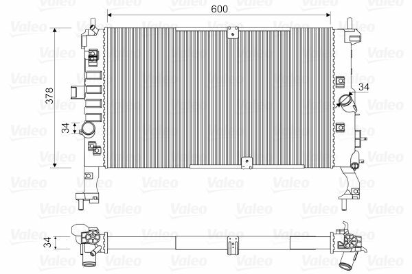 VALEO 734386 | Su Radyatörü (Opel Meriva 1.3 1.7Cdtı)