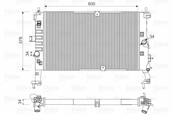 VALEO 734386 | Su Radyatörü (Opel Meriva 1.3 1.7Cdtı)