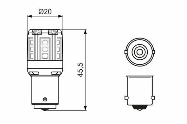 BOSCH 1987301518 | Ampül Tk 12V 1W P21w Led Retrofıt 4000K