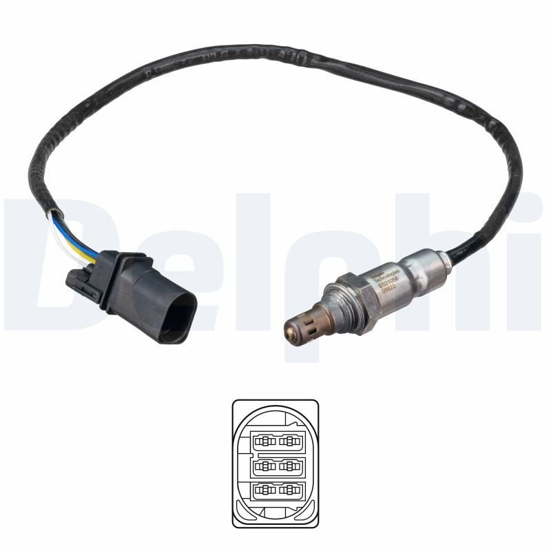 DELPHI ES21056-12B1 | Lambda Sensörü-Katalızor Öncesi VW Golf 13-20 Passat 15-Audi A3 13-20 Seat Leon 13-20)