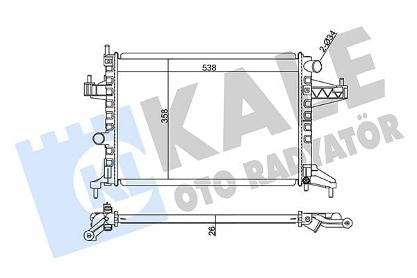 KALE 363600 | Radyatör 01-Corsa.C 1.4 16V *Z14xe*-Ac