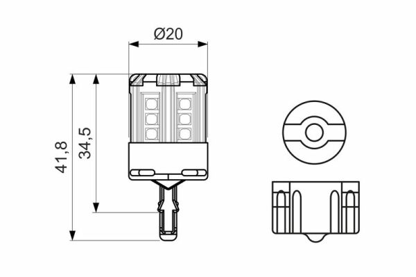 BOSCH 1987301525 | Ampül Tk 12V 2,5W W21 / 5W Led Retrofıt Red