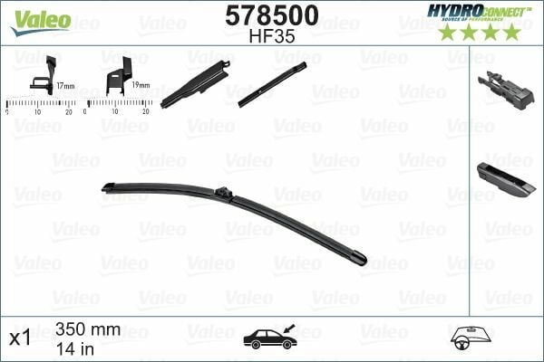 VALEO 578500 | Silgi Süpürgesi Tek 35Cm 18-Focus-Fiesta