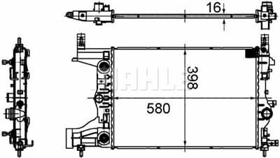 BEHR-MAHLE CR945000S | Chevrolet Cruze 1.6 Manuel Vites Benzinli Motor Su Radyatörü