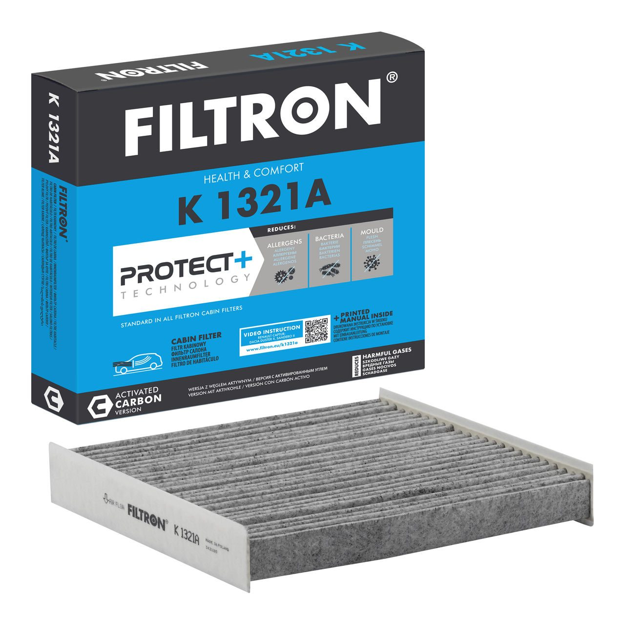 FILTRON K1321A | Renault Captur Tüm Modeller Polen Filtresi Karbonlu