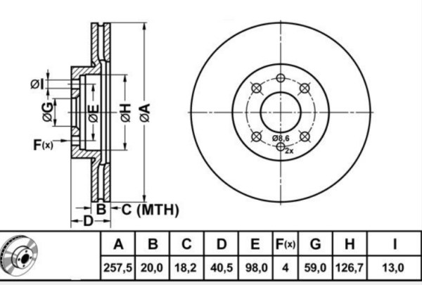 MGA 50100 | Fiat Linea Ön Fren Disk Takımı