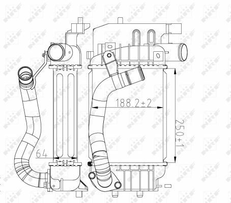 NRF 30785 | Intercooler Toyota Corolla-Auris 1.4 D4d 2007-2012 Yaris 1,4 D4d 2005 >