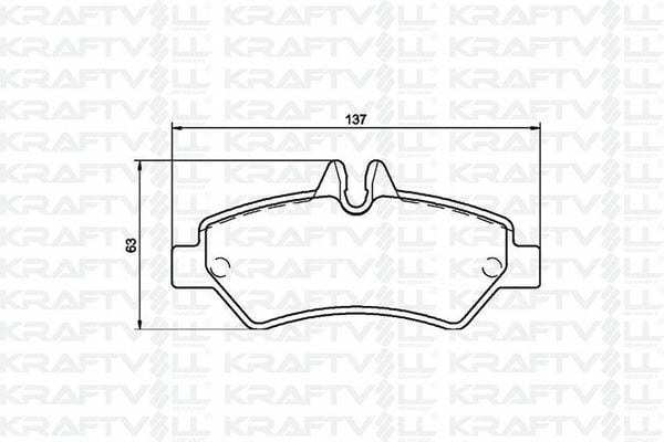 KRAFTVOLL 07010040 | Fren Balatası Arka Sprinter 906 06-Crafter 06-16